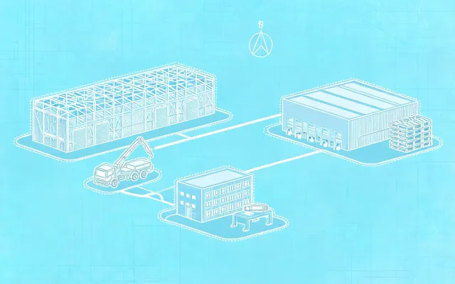 Map of Schwing regional parts and engineering campus